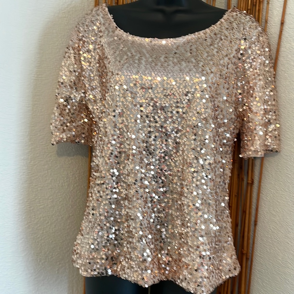 Copper Sequined Large Blouse